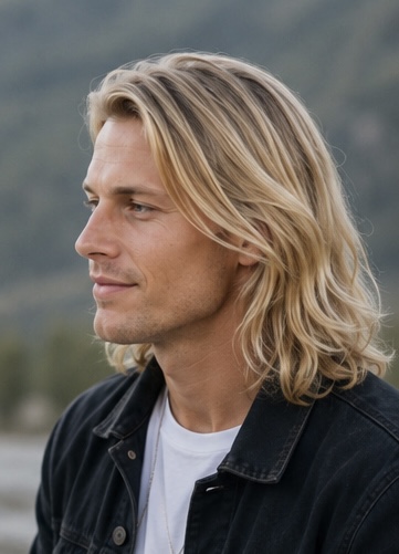 Cleve Naylor in profile with a mountain backdrop