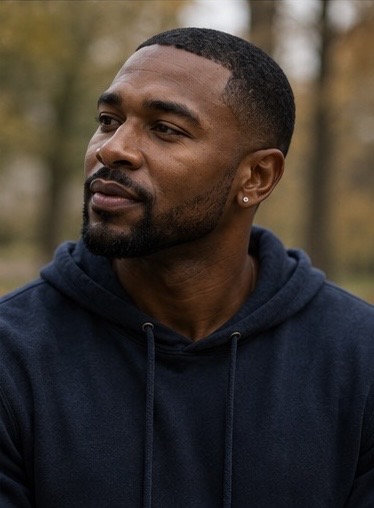 Joseph Young in a relaxed outdoor portrait
