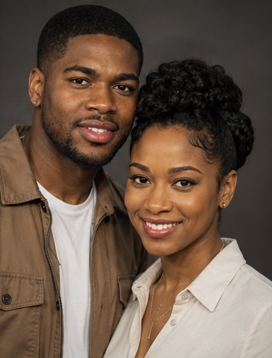 Sills and Fannie in a warm duo portrait